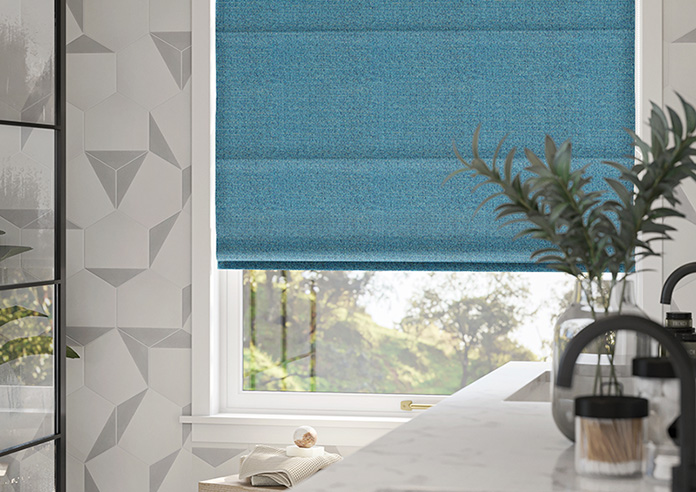 Jakarta, Blue Jay - Motorised Roman Blind - Image 5